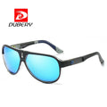 DUBERY 2026 Men's Sunglasses Hot Sale One-Piece Lens Party Glasses with Tea Frame Personalized Future Prom Glasses