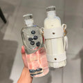Simple Transparent Fashion Glass Water Bottle 500ml Drinking Glass Bottle With Sleeve