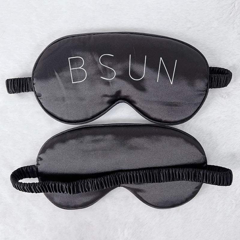 China Supplier Novelty Silk Satin Sleeping Eye Mask with Custom Logo