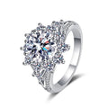 3Carat Moissanite Promise Ring for Women 925 Sterling Silver D Color Flower Moissanite Ring Engagement Ring With Certified