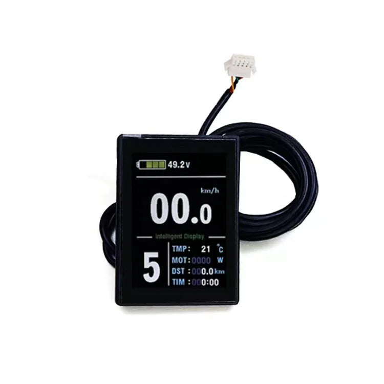 Ebike 24v/36v/48v Intelligent Black Display KT LCD8S Control Panel SM Plug Electric Bike Parts for KT Controller