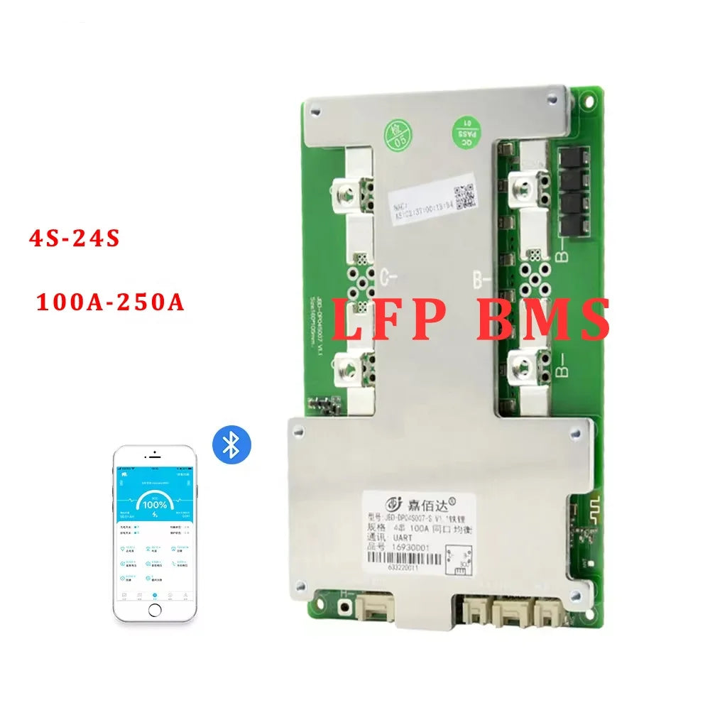 Top Selling BMS 16S 100A 3.2V Lifepo4 Battery Management System 48V 3.2V BMS Battery Protection Board