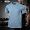 Design Your Own Custom Grey Sports Outdoors Summer Washed Tracksuit Joggers Men's Muscle Fit Short Sleeve Shirt 89%Poly 11%Sp