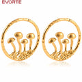 Evorte 10PC Classic Flower Ear Hangers Gauges Stainless Steel Magnetic Ear Weights Expander Dangle Ear Tunnels Plugs Jewelry