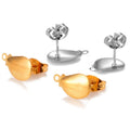 Linsa New Arrival Stainless Steel Jewelry Shell Earring Findings for Women Earrings Accessories