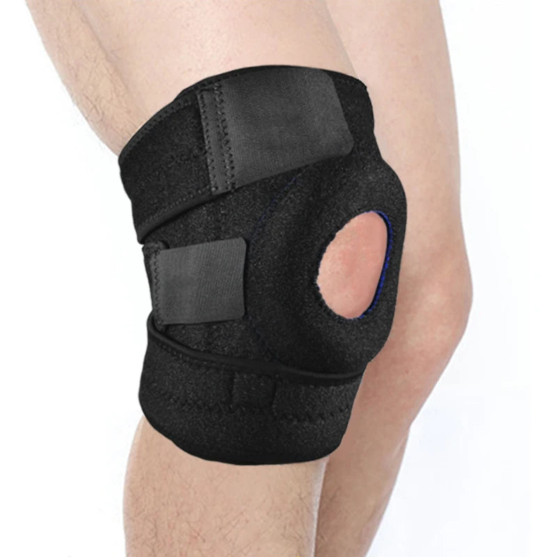 SHIWEI-2009#Neoprene Open Patella Knee Brace with Springs Compression Knee Support with Adjustable Straps