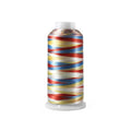 120d/2 100% Rayon Viscose Filament RainbowThread Dyed Multi Color High Temperature Resistant Mercerized Eco-Friendly Sewing