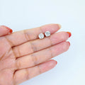 China Custom Jewelry Wholesale 5mm & 6.5mm Fancy Cut 925 Silver  Vvs Moissanite Stud Earrings with Gra Certification