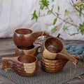 Classical Hot Sell Wood Mug Coffee Milk Water Serving Coffee Drinking Kuksa Wooden Cup