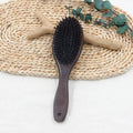 Boar Bristle Hair Brush Wooden Handle Brown Hairbrush Boar Pig Natural Bristles Wood Wooden Paddle Hair Brush