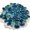 Natural Crystal Folk Crafts Polished Healing Stone Blue Fluorite Stone Palm Stone for Home Decoration
