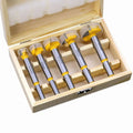5Pcs Hinge Jig Drill Guide Set 15/20/25/30/35mm Forstner Bit Cup Style Concealed Door Boring Hole Bit Carbide Woodworking