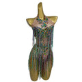 Sexy Sequin Tassel Stage Performance Jumpsuit Women Las Vegas Show Dancer Costume Festival Outfit Party Club Rhinestone Bodysuit