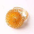 Wholesale Metal Bayberry Ball Wedding Silver Gold Napkin Ring