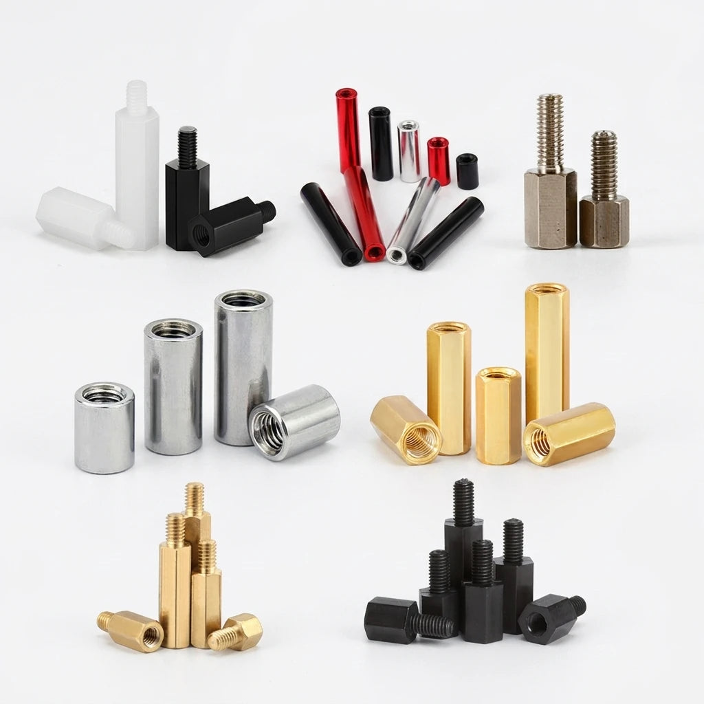 Customized Anodized Aluminum Threaded Spacer Round Standoffs M3 M4 Non-standard Through Hole Standoffs