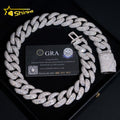 Custom Men 925 Silver Moissanite Cuban Link Chain Luxury Big Size 23mm Width Iced Out Cuban Link Moissanite Hip Hop Jewelry