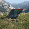 Hot Sale Ultra Light Aluminum Folding Chair Portable Camping Fitness Beach Outdoor Folding Moon Chair