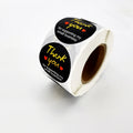 TYC Vinyl Strong Adhesive Waterproof Customizable Thank You Stickers 2 Inch Rolls for Small Business Use