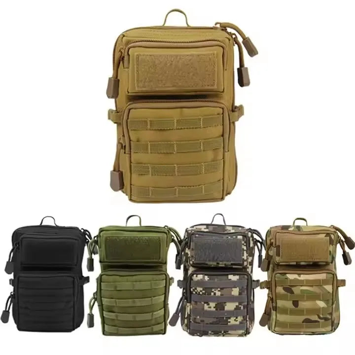 2025 Hot Black Tactical Sling Gym Bag for Men and Women Molle Phone Pouch Waist Bag With Shoulder Strap for Camping and Hiking