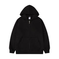 490g 100% Cotton French Terry High Quality Customized Logo Oversized Zip-up Hoodies with Print Pattern for Autumn Season