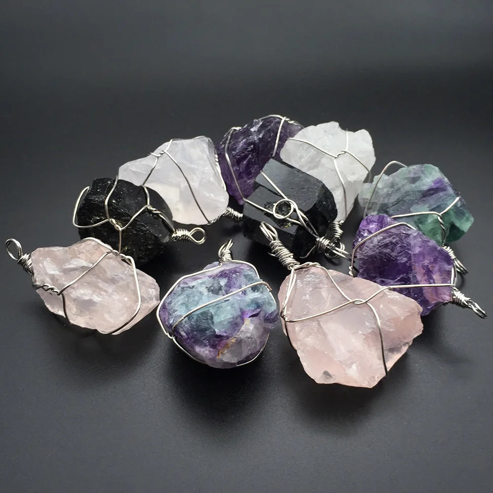 Huiying Diy High Grade Modern Crystal Gemstone Pendant crystal healing jewelry Jeweley