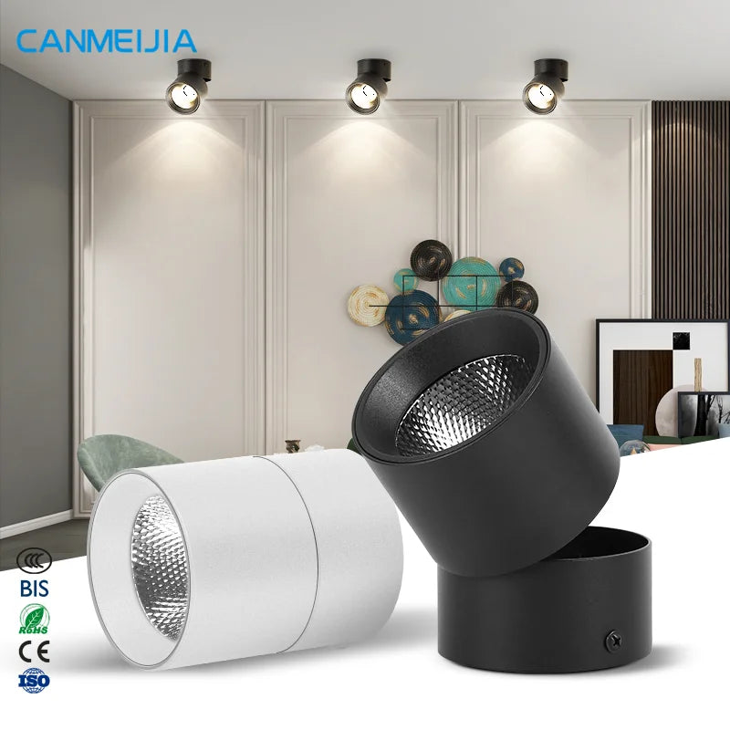 CANMEIJIA Surface Mounted Round Indoor Down Lightadjustable Led Spotlights/led Spot Light/spot Light/led Spotlights