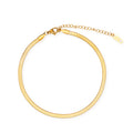 Chris April in Stock Fashion Jewellery 316L Stainless Steel PVD Gold Plated Non-tarnish Herringbone Chain Anklet
