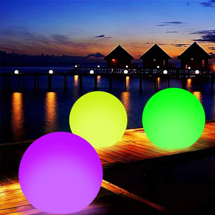 Outdoor Decoration Courtyard PVC Inflatable Luminous Ball Remote Control LED Flash Waterproof Inflatable Decorative Ball