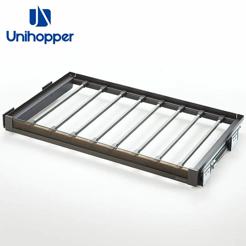 Glass Closet Wardrobe Accessories Hardware Trouser Storage Metal Soft Closing Sliding Pull Out Hanger Pants Trousers Rack
