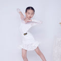 Dance Girls Practice Performance Separate Tassel White Set