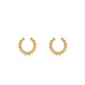 Chris April in Stock PVD Gold Plated 316L Stainless Steel  Beads Ear Clips Simple Ear Cuff for Women