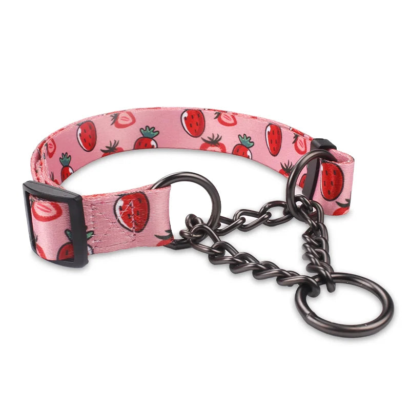 2025 Luxury Custom Design Adjustable Dog Chains Sublimation Fashion Martingale Dog Collar for Large Dogs Free Sample Available