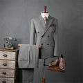 Groom Suit for Men Casual Business Is Decorating a Wedding Dress Double Breasted Plaid Suit for Men in England