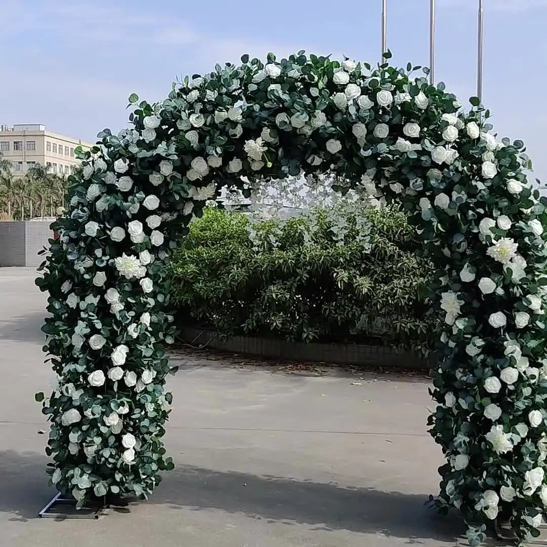 Wedding Decoration Handmade Beautiful  Artificial Flower Shelf Arch With Iron Frame
