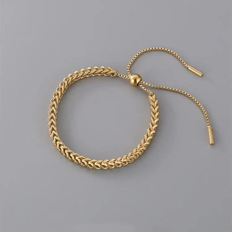 Lucky Braided Stainless Steel Bracelets Non Fade Titanium Steel Fashion Jewelry Bracelets & Bangles for Women