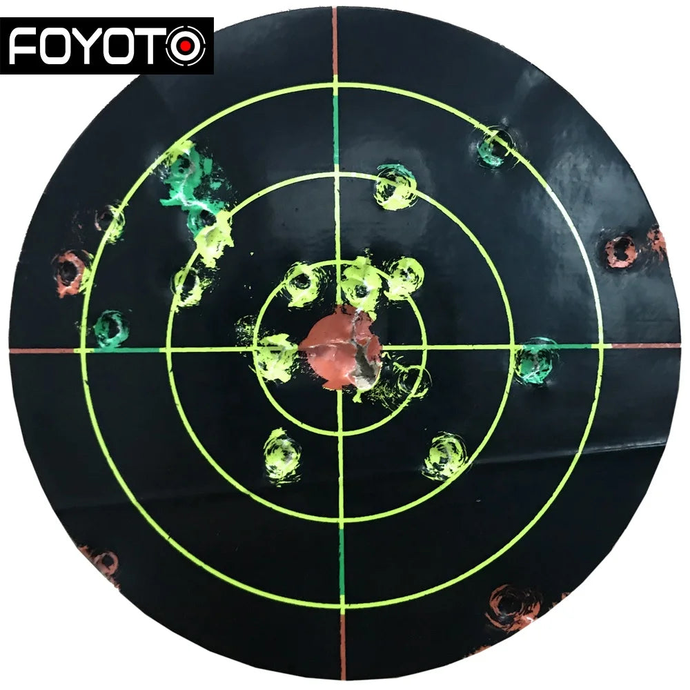 New Design 8 Inch Round Tri-Color Splash Self Adhesive  Splatter Burst Shooting Paper Target