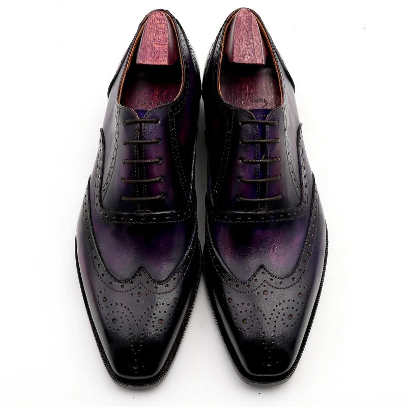 New Design Official Leather Shoes for Men Sapatos Para Hombre Goodyear Welt Brogue Style Men Formal Shoe Oxford Shoes Men