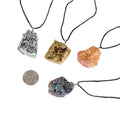 Natural Agate Pendant for Jewelry Making Color Electroplated Crystal Stone Pendant Necklace