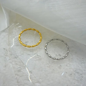 Stackable Rings Girls European and American Jewelry Overlay Plain Ring Stainless Steel Plated 18k Gold Tail Rings Christmas Gift