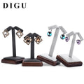 DIGU Earring Display Rack Earring Rack Black Walnut Two-piece Set Earring Pendant Jewelry Rack Jewelry Earring Stand