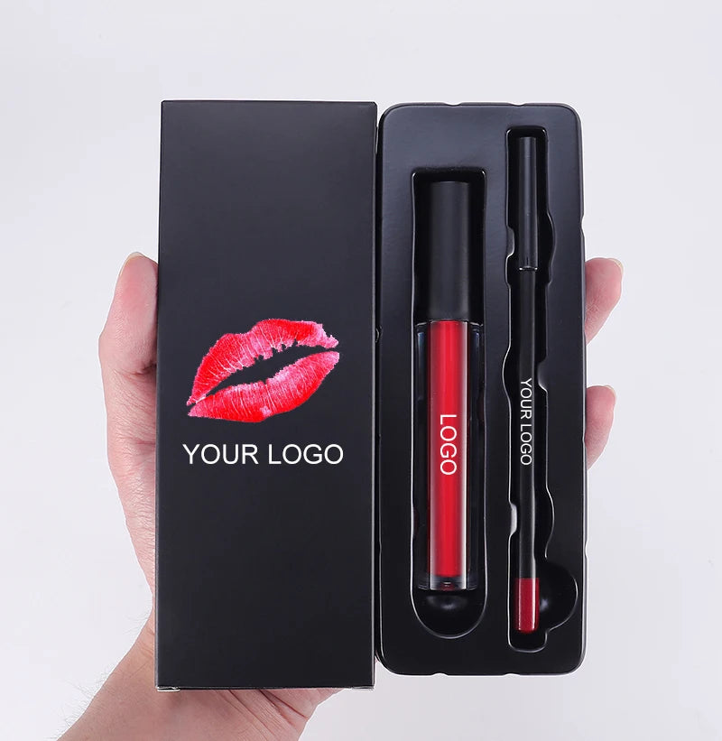 L1#36r Wholesale Lipstick Set Custom logo Long Lasting Cosmetic Vegan Private Label Matte Liquid Lipstick with Lipliner