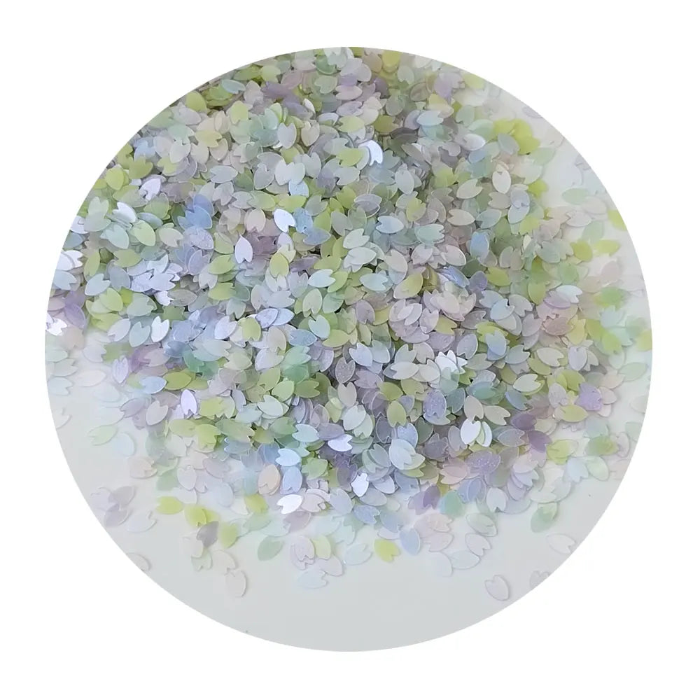 Clear PVC Sequins Petal Glitter Paillettes 3D Manicure Sticker for Craft Art Nails
