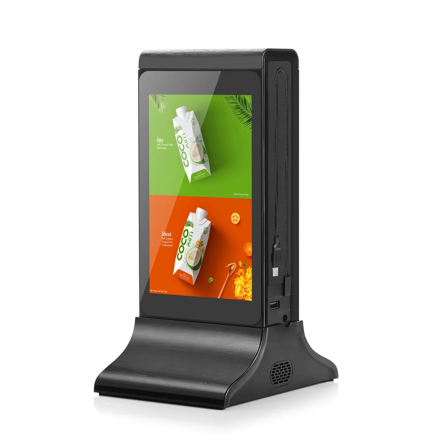 FYD-835S Hot Advertising Display LCD Digital Signage Table Talker Restaurant Menu Power Bank Advertisement Portable Charger
