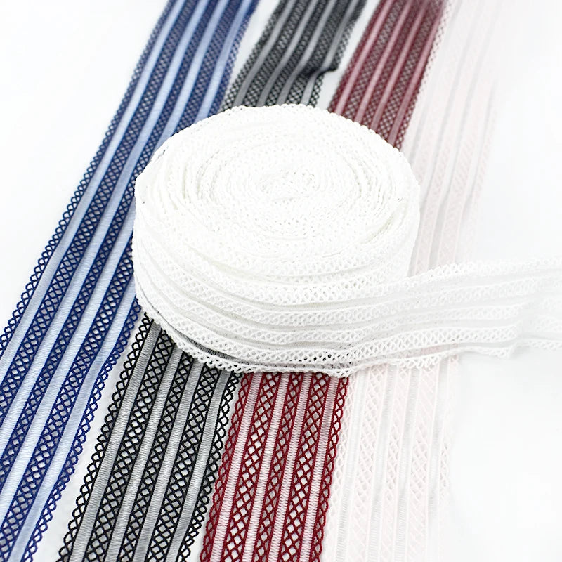 Deepeel BD414 18/35mm DIY Sewing Garment Accessories Swimsuit Underwear Strap Transparent Fish Silk Mesh Elastic Bands Lace Trim