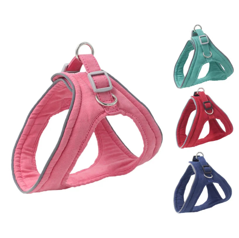 Wholesale SOFT Suede Reflective Pet Dog Chest Harness