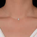 Natural Diamond Invisible Chain Necklaces Pendants Rhinestone Choker Necklaces Transparent Fishing Line Collier Femme