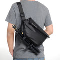 Custom Men Black Large Foldable Chest Bag Travel Outdoor Crossbody Membrana Dermalis Bag Waterproof