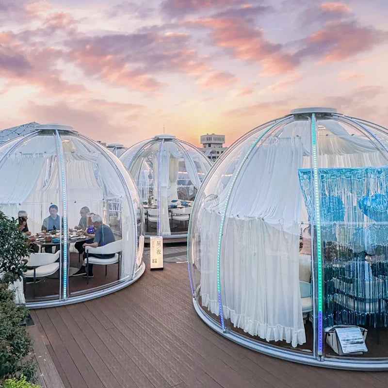 Full House Polycarbonate Dome Bubble Protection with Temperature Resistance Glamping Igloos Outdoor Domes House
