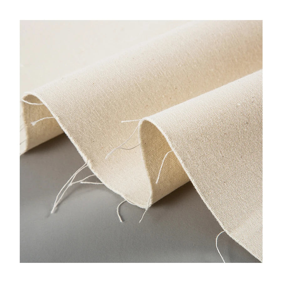 Ready Stock Bag Material Light Weight Canvas Raw White Greige Cotton Material Fabric