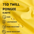 Customized 75D Twill Pongee Taffeta Laminated 100% Polyester Waterproof Stretch Finish Outdoor Jacket Lining Garment